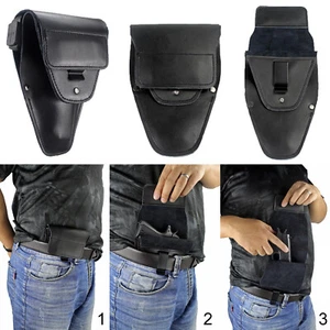 Tactical Concealed Carry Leather IWB Gun Holster Fits Compact Subcompact Pistol - Picture 1 of 12