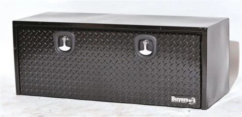 Buyers Black Steel 18 X 18 X 48 ToolBox w/Diamond Tread Door - 1702510 - Image 1 of 1