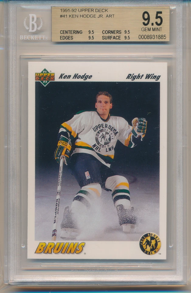 1991 Upper Deck Ken Hodge (All Rookie Team) (#41) (All 9.5 sub grades) BGS9.5 - Image 1 of 1