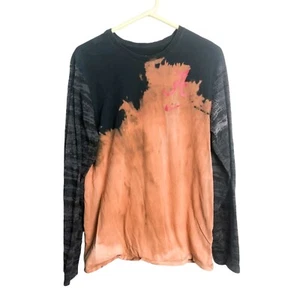 Nike Tee Alabama Roll Tide Long Sleeve Tie Dye Crewneck T Shirt Large Black mens - Picture 1 of 7