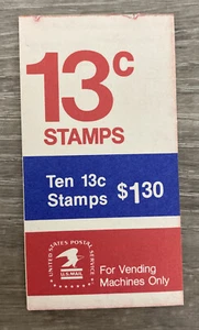 1976 US Booklet 2 Panes of 5 13c Liberty Bell Stamps - Picture 1 of 3