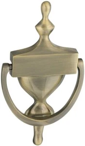 National Hardware N336-156 V1914 Door Knocker in Antique Brass - Picture 1 of 2