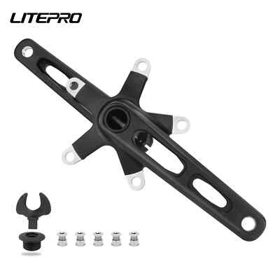 Folding Bicycle Hollow Integrated Crankset 130BCD Double Chainring 47/53/56/58T - Image 1 of 4