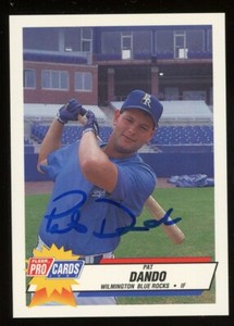 1993 Wilmington Blue Rocks PAT DANDO Signed Card autograph auto ROYALS PEARLAND
