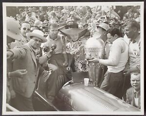 5/30/1947 Indianapolis Indy 500 Winner Mauri Rose 8x10 Gelatin Silver IMS Photo