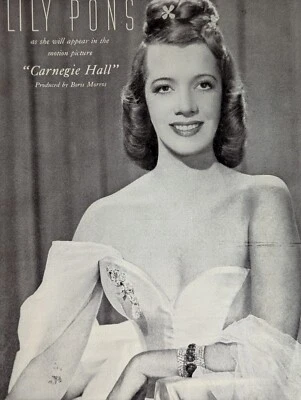 Lily Pons 1947 Booking Ad Musical Performer Concert Soprano - Image 1 of 3