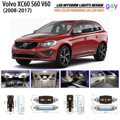 Kit de luces interiores LED blancas 16 piezas para Volvo S60 V60 XC60 2008-2017 repuesto Foto 1 de 4