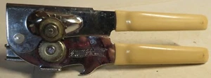 Swing Away Can Opener Manual 7” Swing-A-Way Vintage Tan Handle Good Used Kitchen - Picture 1 of 19