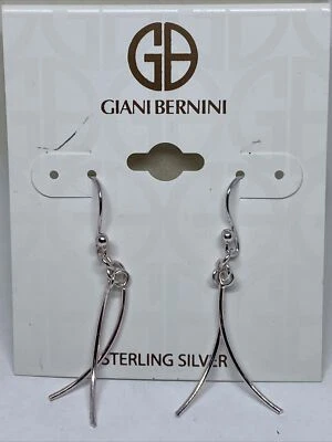 Pendientes colgantes de alambre curvo Giani Bernini en plata de ley precio de venta sugerido por el fabricante $50 CP387 Foto 1 de 4