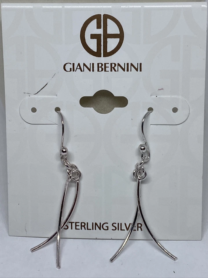 Giani Bernini EA5761 Curved Wire Drop Earring in Sterling Silver Cp159