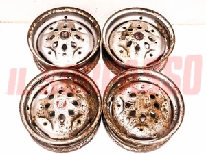 CERCHI RUOTA IN FERRO SPORTIVI 4 x 12 FIAT 500 D F L R 126 ABARTH GIANNINI - Picture 1 of 6