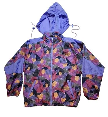 Chaqueta cortavientos para mujer Reebok S capucha cremallera frontal vintage  Foto 1 de 4