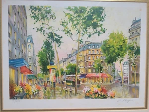 Vintage Constantin Kluge Parisian Lythograph Print Signed Numbered Framed - Picture 1 of 8