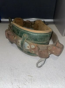Vintage 1973 Klein Buhrke 5266 N 22 Lineman Climbing Leather Safety Belt - Picture 1 of 5