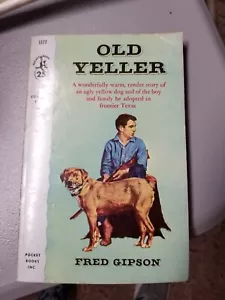 Vintage 1956 Old Yeller Novel By Fred Gipson Paperback Pocket Books - Picture 1 of 2