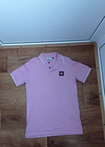 Stone Island Polo Shirt Mens Short Sleeve Pullover Stretch Slim Fit Size L - Picture 1 of 6