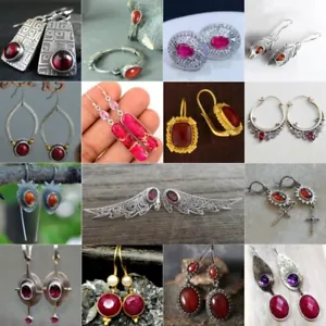 925 Silver Cubic Zircon Ear Hook Earrings Women Wedding Dangle Drop Boho Jewelry