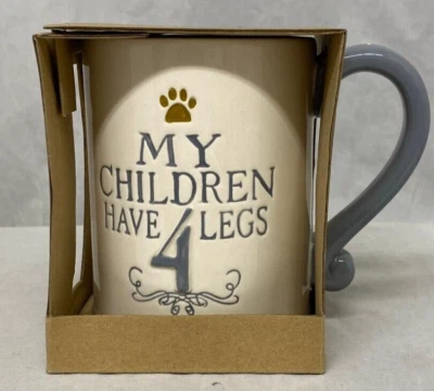 My Children Have 4 Legs Coffee Mug Paw Print Tea Dog Cats Grasslands Road Pets - Image 1 of 4