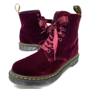 dr martens velvet red