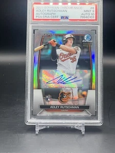 2023 Topps Bowman Chrome NSCC Adley Rutschman Orioles Auto /30 PSA 9 Auto 10 - Picture 1 of 2