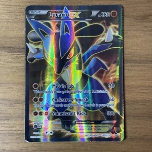 Pokemon TCG - Lucario EX XY Furious Fists 107/111 Ultra Rare Full Art Holo - Picture 1 of 10