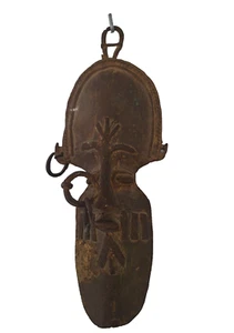 Antique bronze miniature mask. African masque bronze afrique - Picture 1 of 10