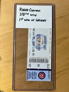 ROGER CLEMENS 1ST WIN AT WRIGLEY FIELD TICKET STUB (318th Career Win) - Picture 1 of 1