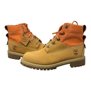 Timberland Premium 6 Zoll wasserdichte Weizen Nubuk Jugendstiefel Gr. 4 - Bild 1 von 6