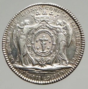 1767 FRANCE King LOUIS XV PARIS City OLD Antique FRENCH Silver Medal NGC i94285 - Picture 1 of 3