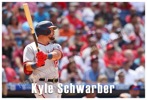 WASHINGTON NATIONALS KYLE SCHWARBER 19”x13” COMMEMORATIVE POSTER Cover