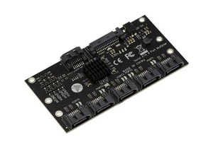 5 Port Multiplier Port Replikator SATA 3.0 6G. CHIPSATZ JMB575. Mit Kordeln - Bild 1 von 3