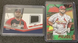 Albert Pujols Relic 2020 Topps Update ASSC-AP & 2022 Topps Fire Parallel # /199 - Picture 1 of 3