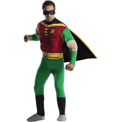 Disfraz de superhéroe de Rubie's DC Comics Robin Muscle Chest para hombre Foto 1 de 2