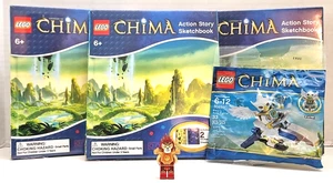Lego Legends Of Chima Collector Lot w/ Sketchbooks Stickers Polybag & Minifigure - Picture 1 of 6