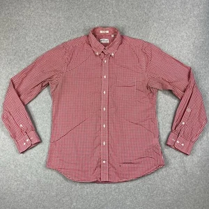Gant Rugger The Hugger Dreamy Shirt Mens Large Red Check Preppy - Picture 1 of 13