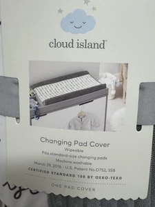 Cloud Island I Love You Changing Pad Cover Gray\White - Picture 1 of 5