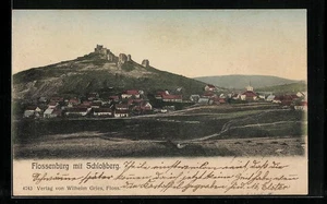 Flossenbürg, Gesamtansicht mit Schloßberg, Ansichtskarte 1905 - Picture 1 of 2