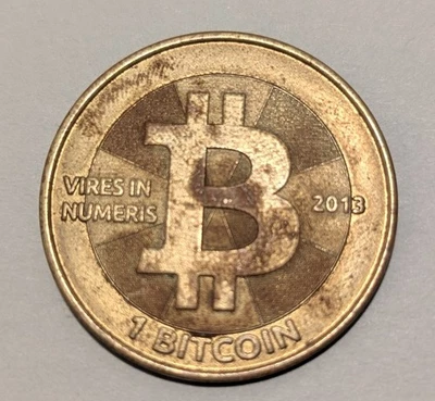 Moneda Casascius. 1 Bitcoin. 2013. Canjeado. Foto 1 de 2