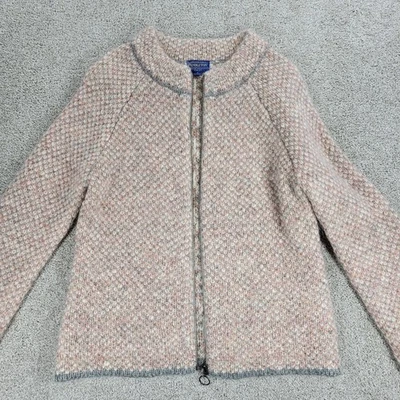 Pendleton Mohair Cardigan Sweater Womens S Woolen Mills Wool Blend Full Zip - Image 1 of 4