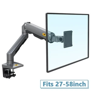 Dual Curved Monitor Mount 27-34" | Heavy Duty Gas Spring Arm | Synced Tilt - Picture 1 of 8