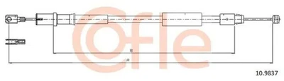 Câble de frein à main arrière 10.9837 COFLE pour MERCEDES-BENZ VIANO - Photo 1/4