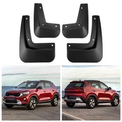 Car Mudguards for For KIA Sonet 2020 2023 Front Rear Fender Splash Guards ABS - Image 1 of 4