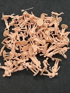 Vintage Plastic Tiny People Figures Lot Railroad Diorama Unpainted Over 50 - Picture 1 of 4