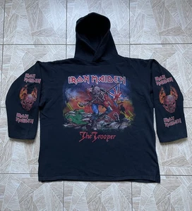 Very Rare Vintage Iron Maiden The Trooper Eddie Hooded Longsleeve Hoodie Y2K 90s - Picture 1 of 7
