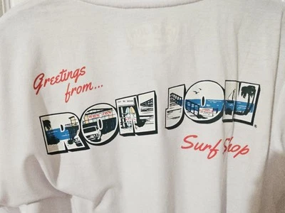 Camiseta Ron Jon Surf Shop Para Hombre Mediana Playa Manga Larga Con Letras de Tarjeta Postal Foto 1 de 4