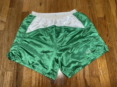 Puma Nylon Shorts 80’S Vintage LARGE Running Sprinter Shiny Satin Retro VTG - Image 1 of 3