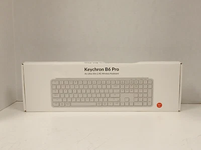 Keychron B6 Pro An Ultra-Slim 2.4G Wireless Keyboard, White - Image 1 of 4