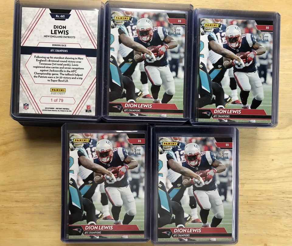 (5) 2017 PANINI INSTANT AFC CHAMPS DION LEWIS CARD 1 Of 79 - Image 1 of 1