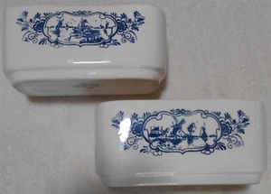 Set of 2 Delft Containers - Picture 1 of 3