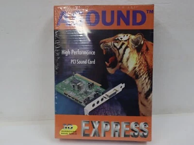 Asound Express 2 pci SPDIF sound card 32 bit 4.1 Chan. A3D HRTF NEW  SEALED - Image 1 of 4